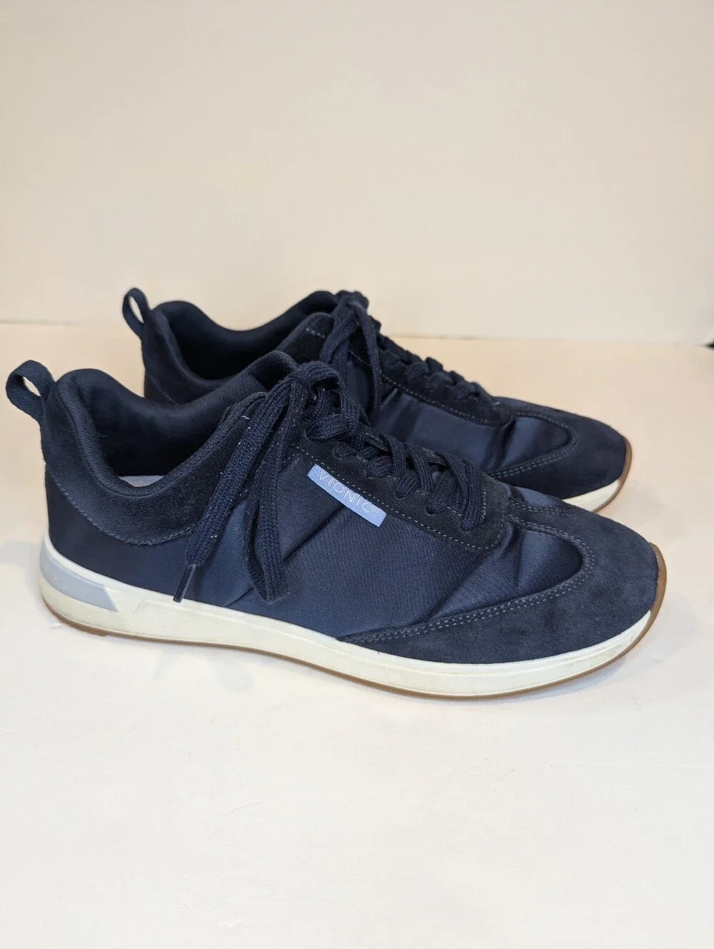 Vionic Breilyn Navy Blue Suede And Fabric Comfort Sneakers Women's Size 10